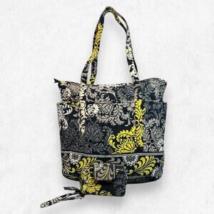 Vera Bradley‎ Retired Pattern Baroque Set of 2 Zip Tote Bag and Small Wallet